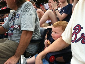 Braves' Fan, Carson, Eating a Cracker