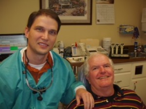 Dr. Jonathan Huffman and patient