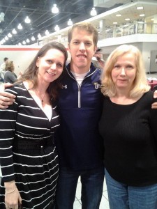 Enjoying family day recently with Brad Keselowski at Penske Racing.