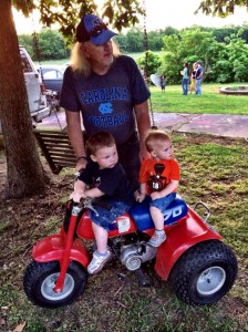 Pawpaw Mike, showing  off his love for the Tar Heels at a family get-together this past summer.