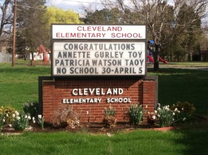 Cleveland Elementary School honoring the best of the best.