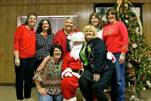 Salem Lutheran Preschool teachers enjoying a Christmas moment.