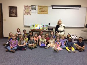 A photo moment with the children at Salem Lutheran Preschool.